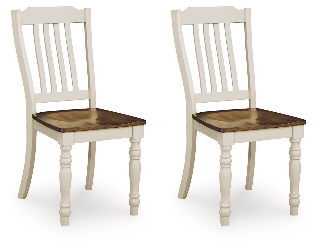 Wirloni - Dining Room Side Chair (Set of 2) - Antique White / Brown - Urban Living Furniture (Los Angeles, CA)