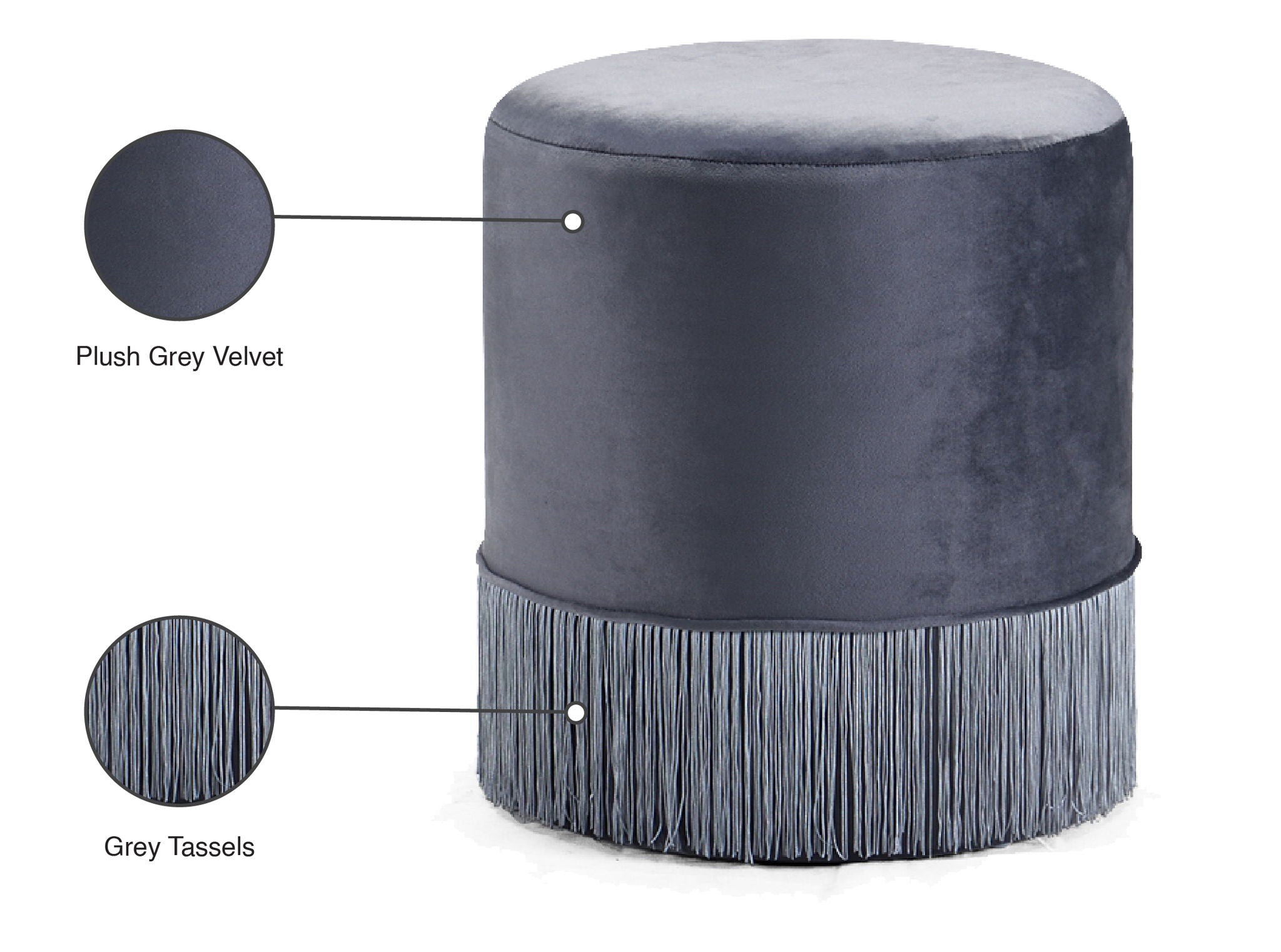 Teddy - Stool Ottoman - Urban Living Furniture (Los Angeles, CA)