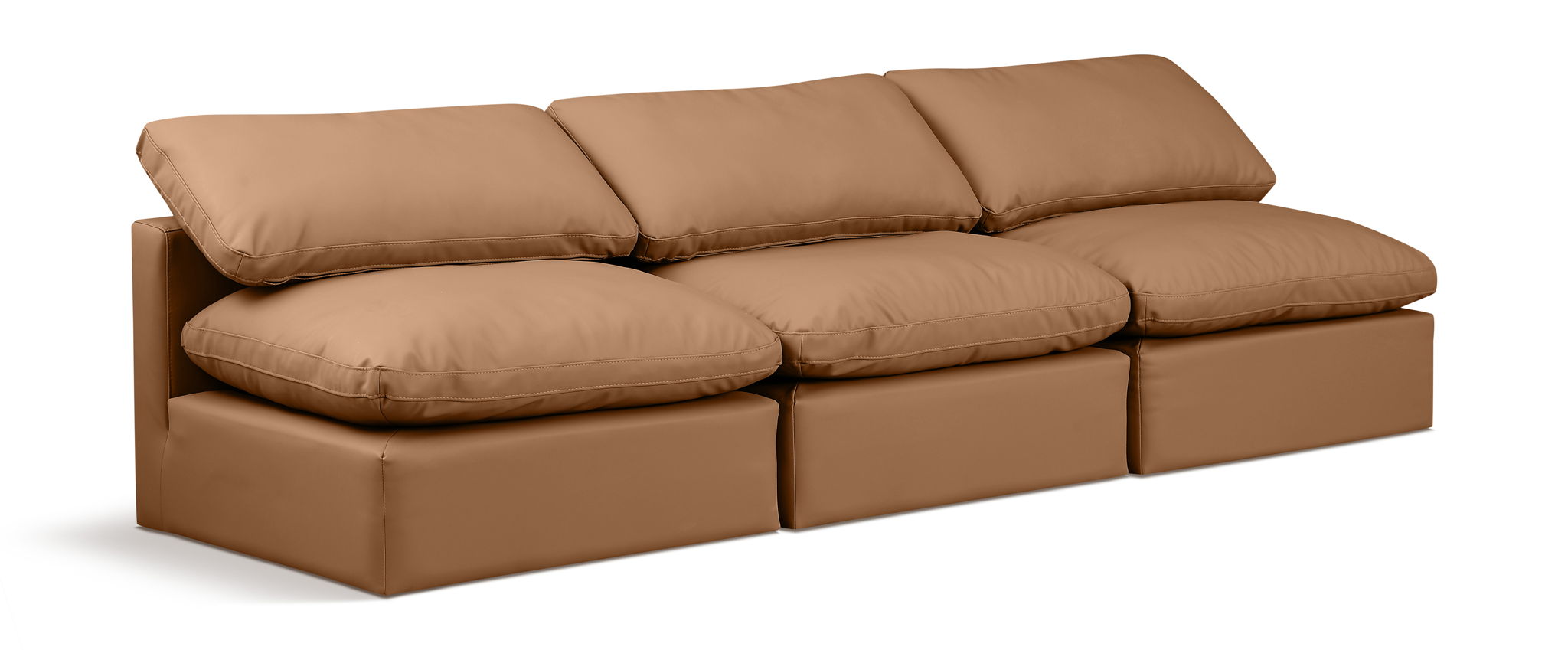 Indulge - Faux Leather 3 Seat Modular Armless Sofa - Urban Living Furniture (Los Angeles, CA)