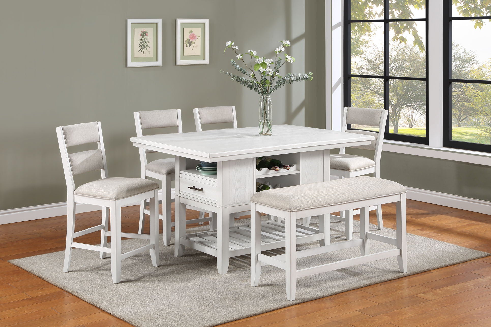 Wendy - Counter Height Table - White - Urban Living Furniture (Los Angeles, CA)