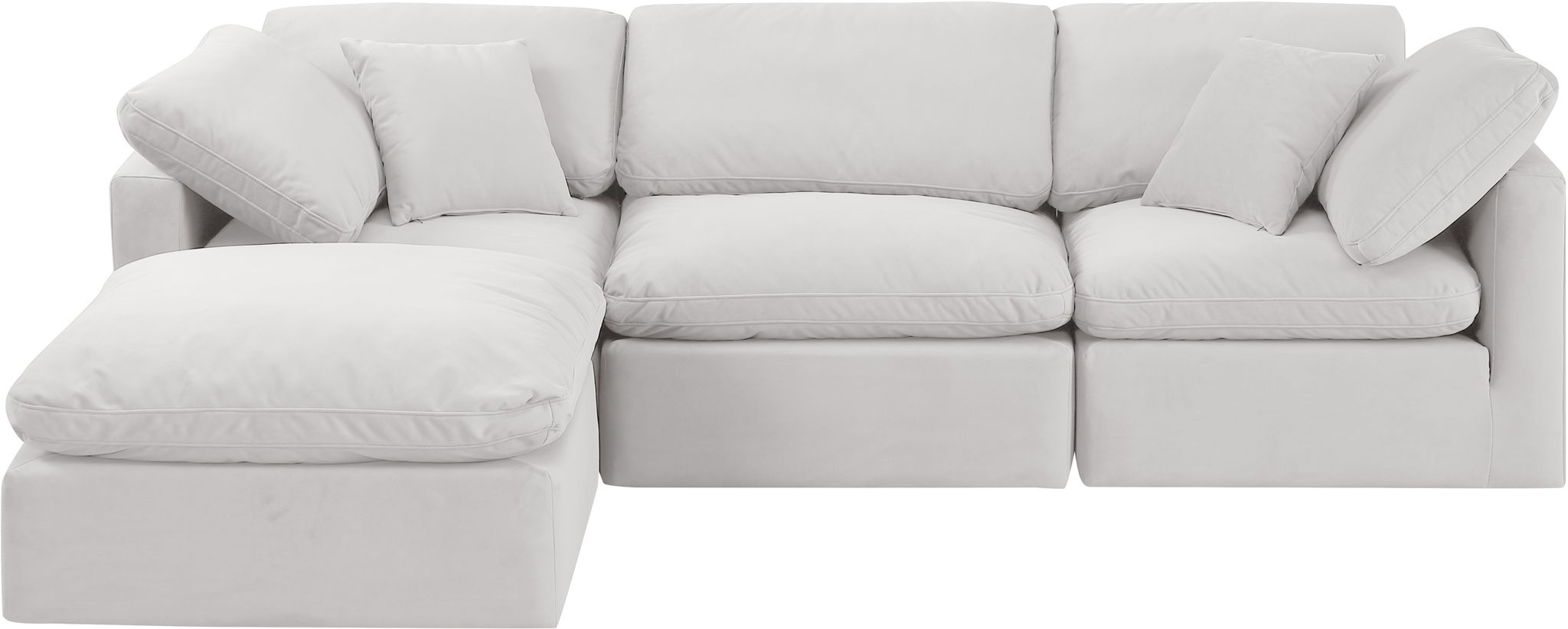 Indulge - Velvet 4 Piece Modular Sectional With Chaise - Urban Living Furniture (Los Angeles, CA)