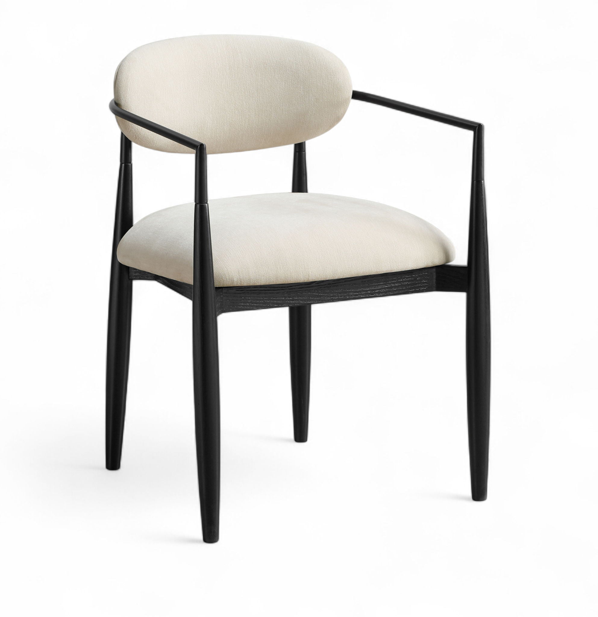 Riccio - Fabric Dining Arm Chair (Set of 2) - Black Frame - Urban Living Furniture (Los Angeles, CA)