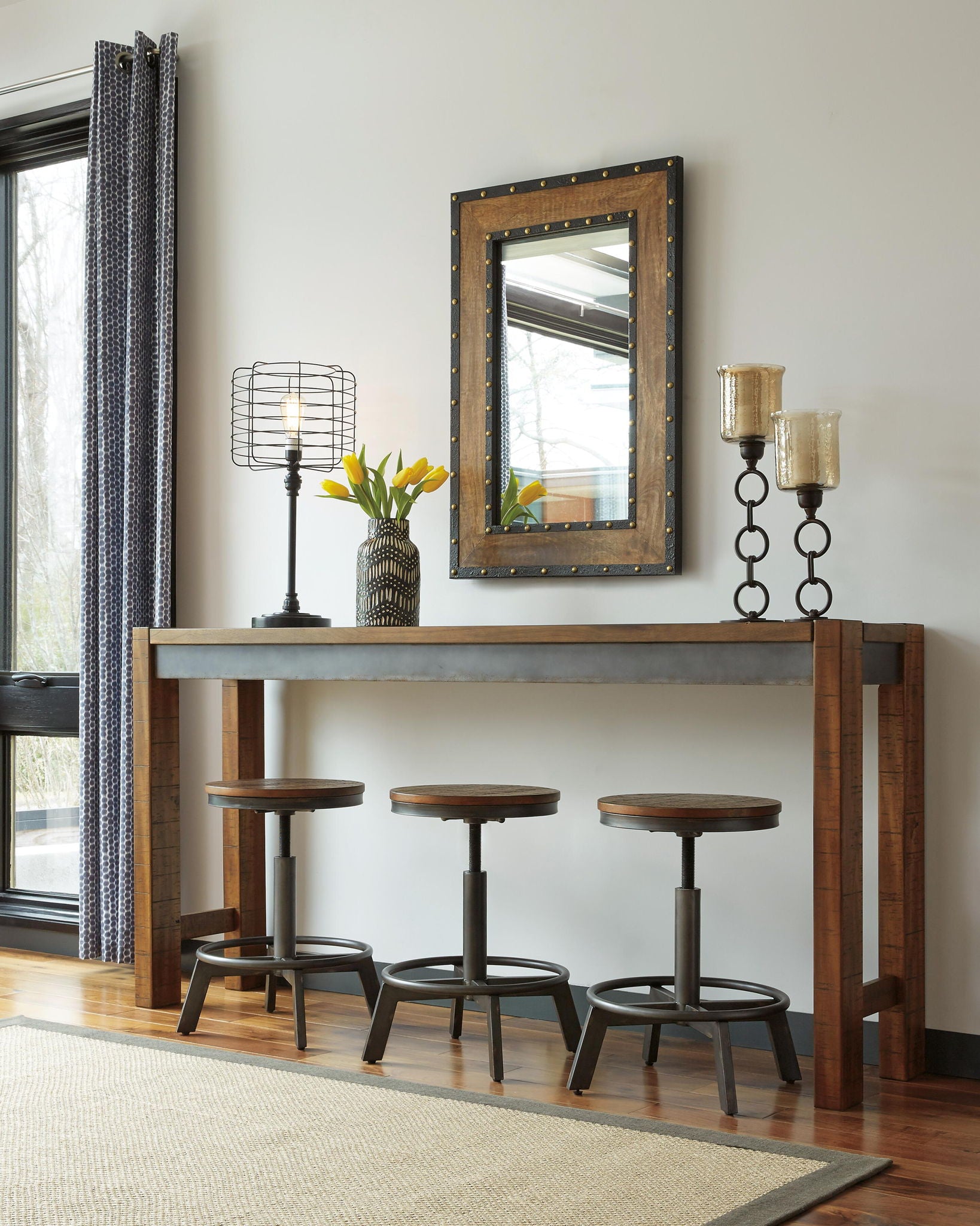 Torjin - Long Counter Table - Dark Brown - Urban Living Furniture (Los Angeles, CA)