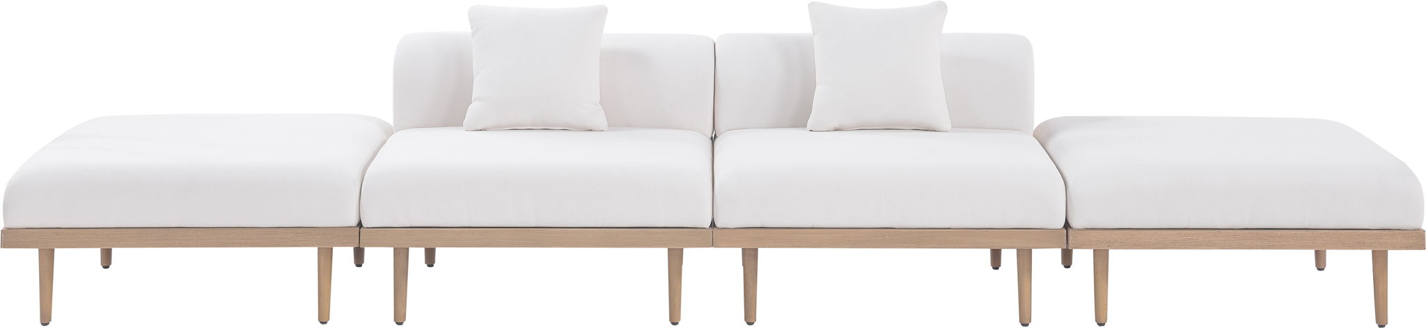Laguna - 4 Piece 142" Outdoor Patio Armless Modular Sofa With 2 Backless Seats - Urban Living Furniture (Los Angeles, CA)
