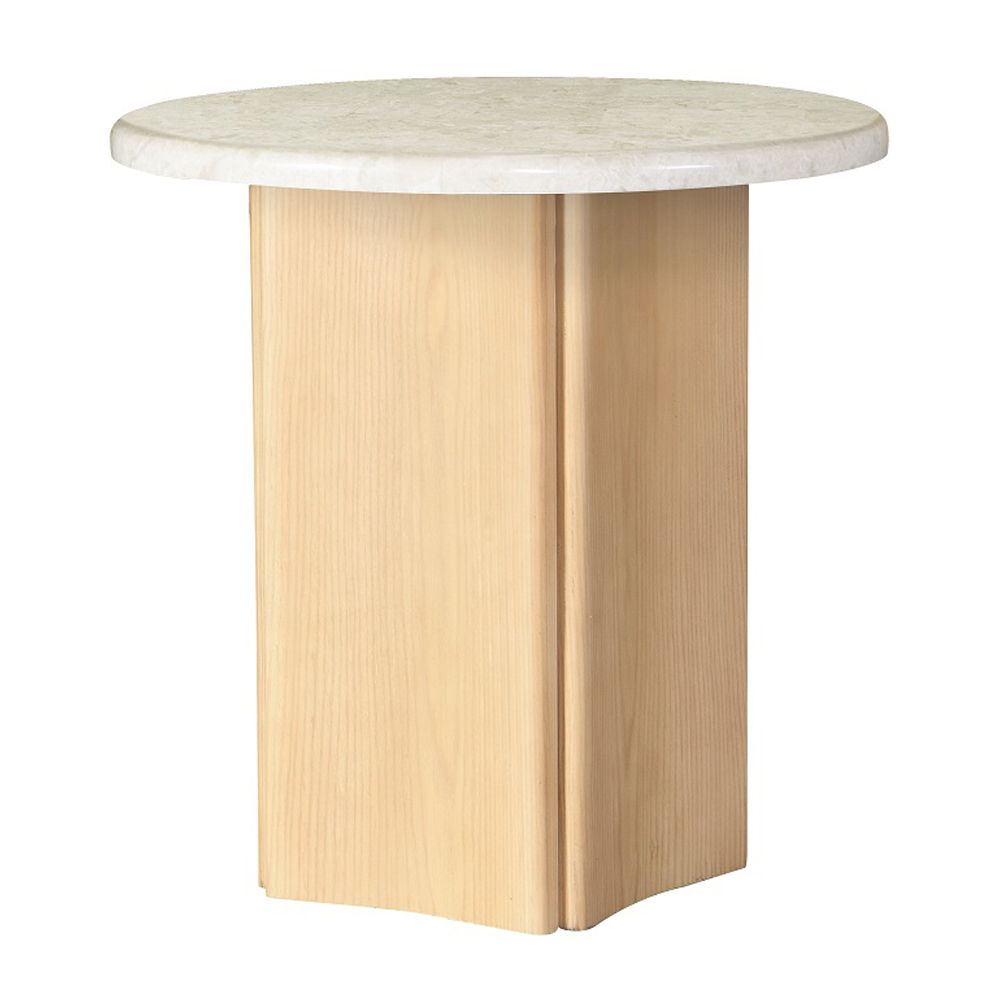 Qwin - End Table With Marble Top - Marble Top & Oak - Urban Living Furniture (Los Angeles, CA)