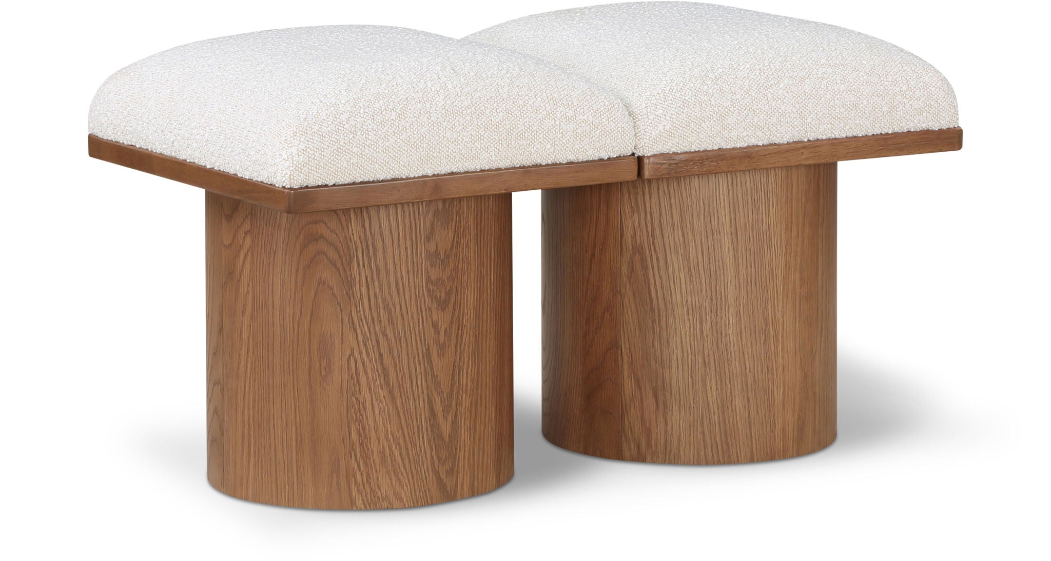 Pavilion - 2 Piece Modular Bench With Brown Base - Urban Living Furniture (Los Angeles, CA)