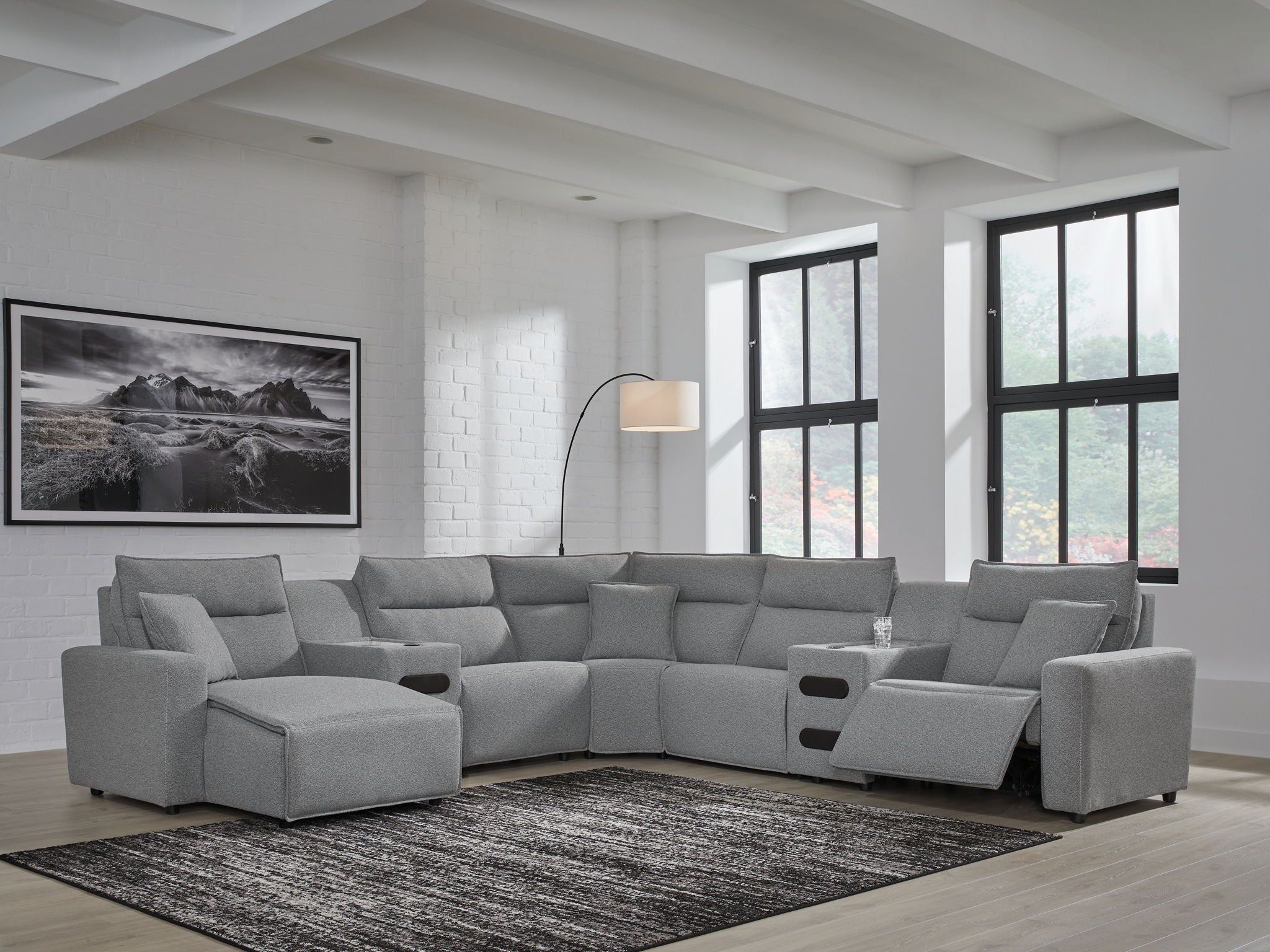 ModMax II - Salt And Pepper - Reclining Sectional - Urban Living Furniture (Los Angeles, CA)