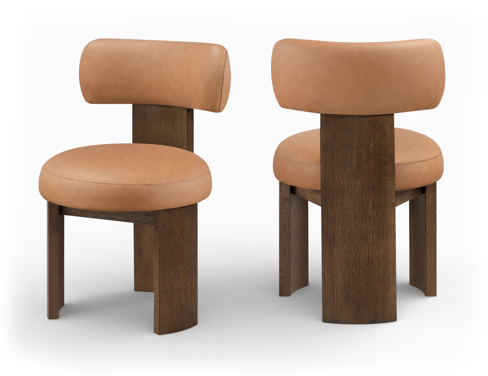 Atelier - Vegan Leather Upholstered Dining Chair (Set of 2) - Painted Brown Frame - Urban Living Furniture (Los Angeles, CA)
