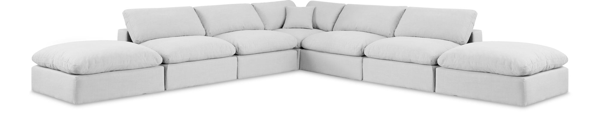 Comfy - 7 Piece Linen Modular Corner Sectional - Urban Living Furniture (Los Angeles, CA)