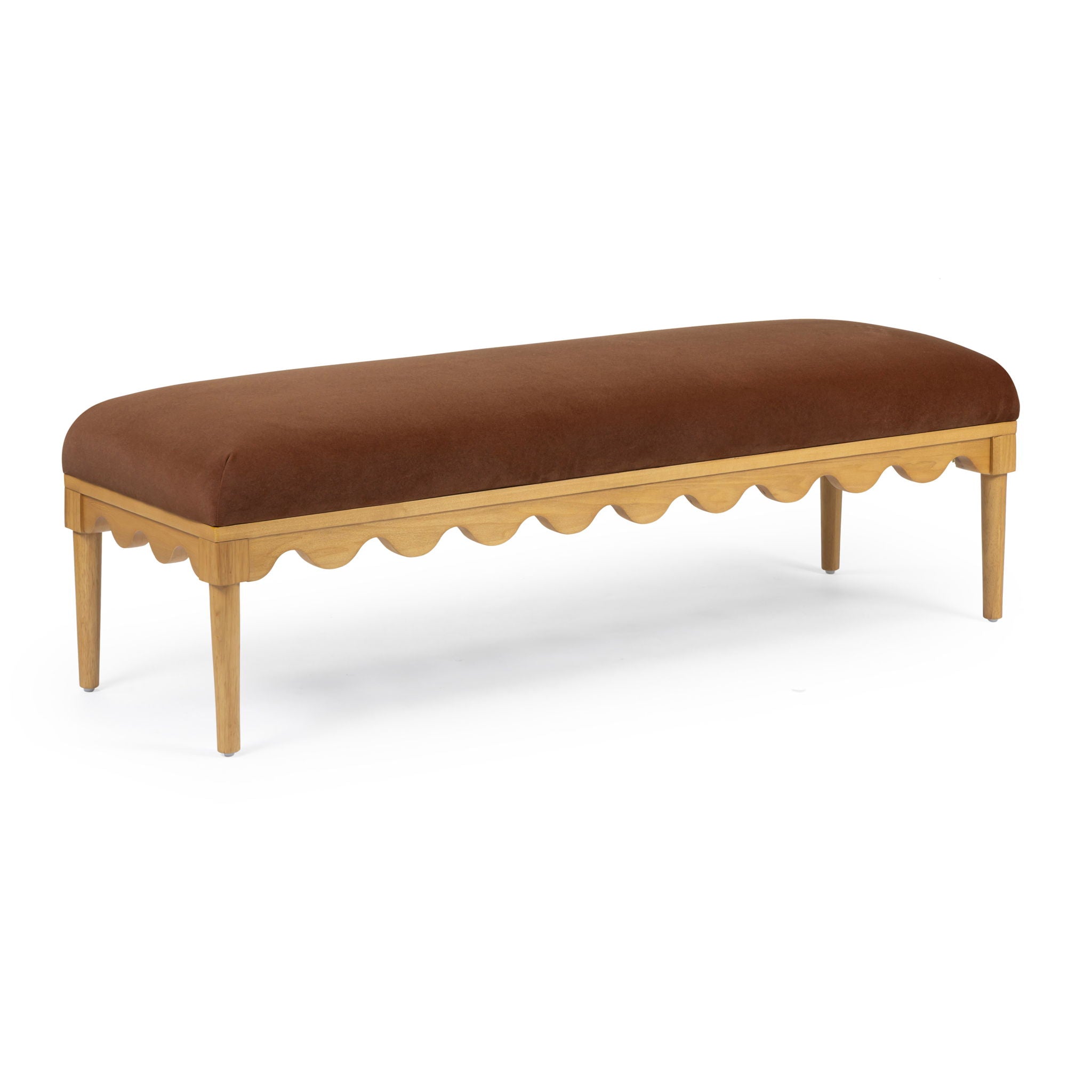 Oodle - Vegan Mohair Bench, Natural Ash Legs - Urban Living Furniture (Los Angeles, CA)