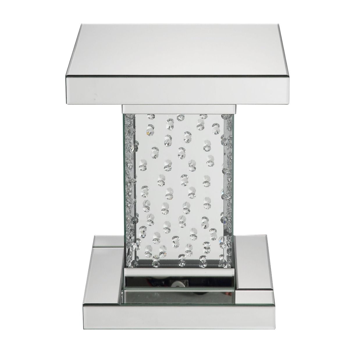 Nysa - 20" End Table - Mirrored & Faux Crystals - Urban Living Furniture (Los Angeles, CA)
