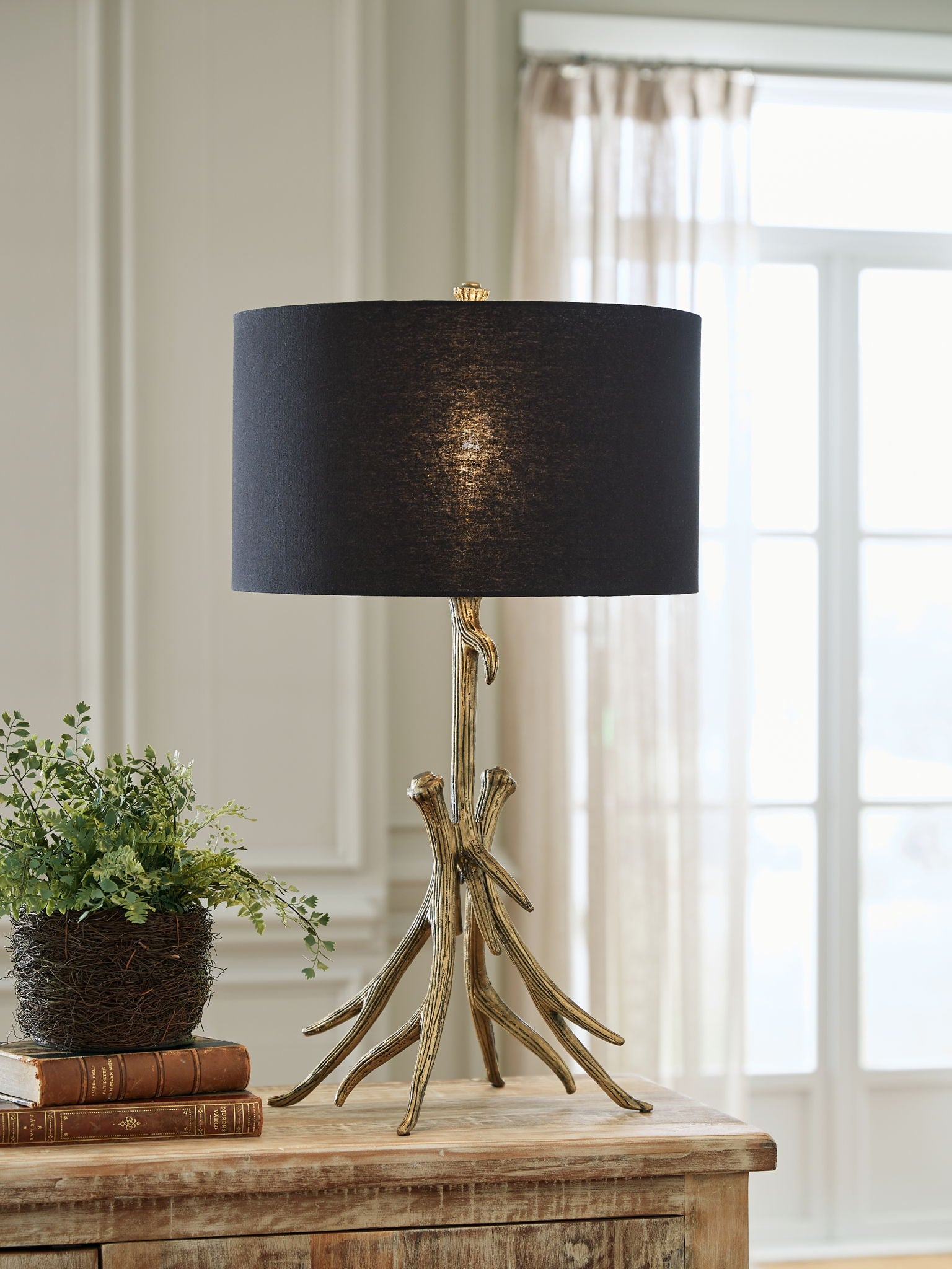 Josney - Antique Gold Finish - Metal Table Lamp - Urban Living Furniture (Los Angeles, CA)