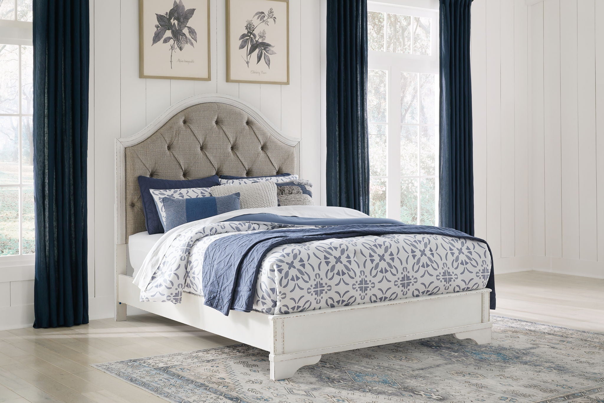 Blendon - Queen Upholstered Panel Bed - Rustic Brown - Urban Living Furniture (Los Angeles, CA)