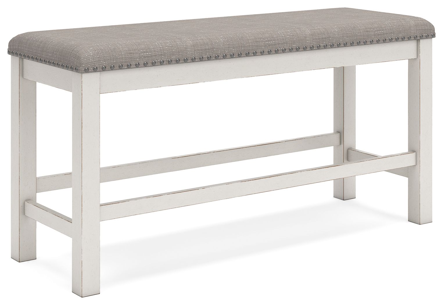 Robbinsdale - Antique White - Dbl Counter Height Upholstered Dining Bench - Urban Living Furniture (Los Angeles, CA)