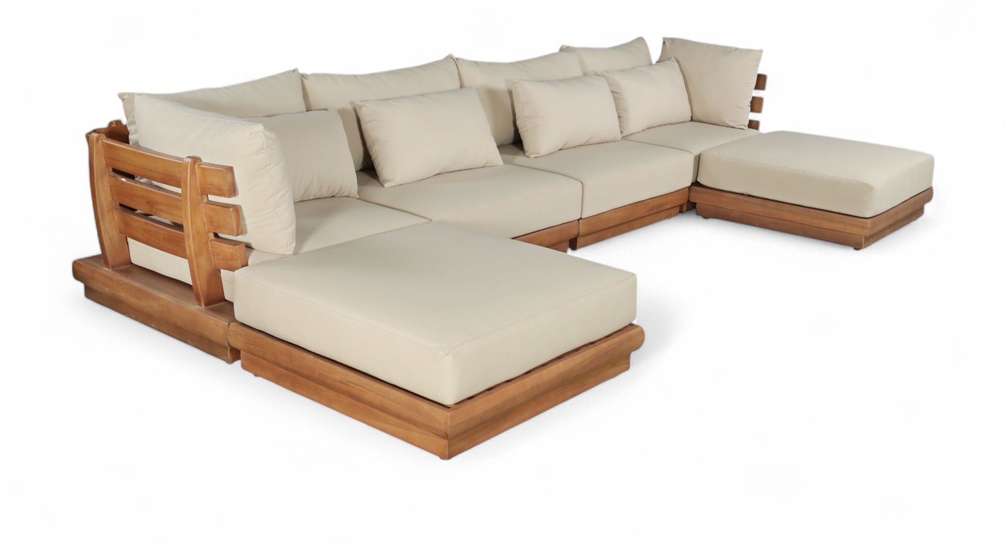 Mirella - 6 Piece Water Resistant Fabric Upholstered Outdoor Patio Modular Sectional - Urban Living Furniture (Los Angeles, CA)