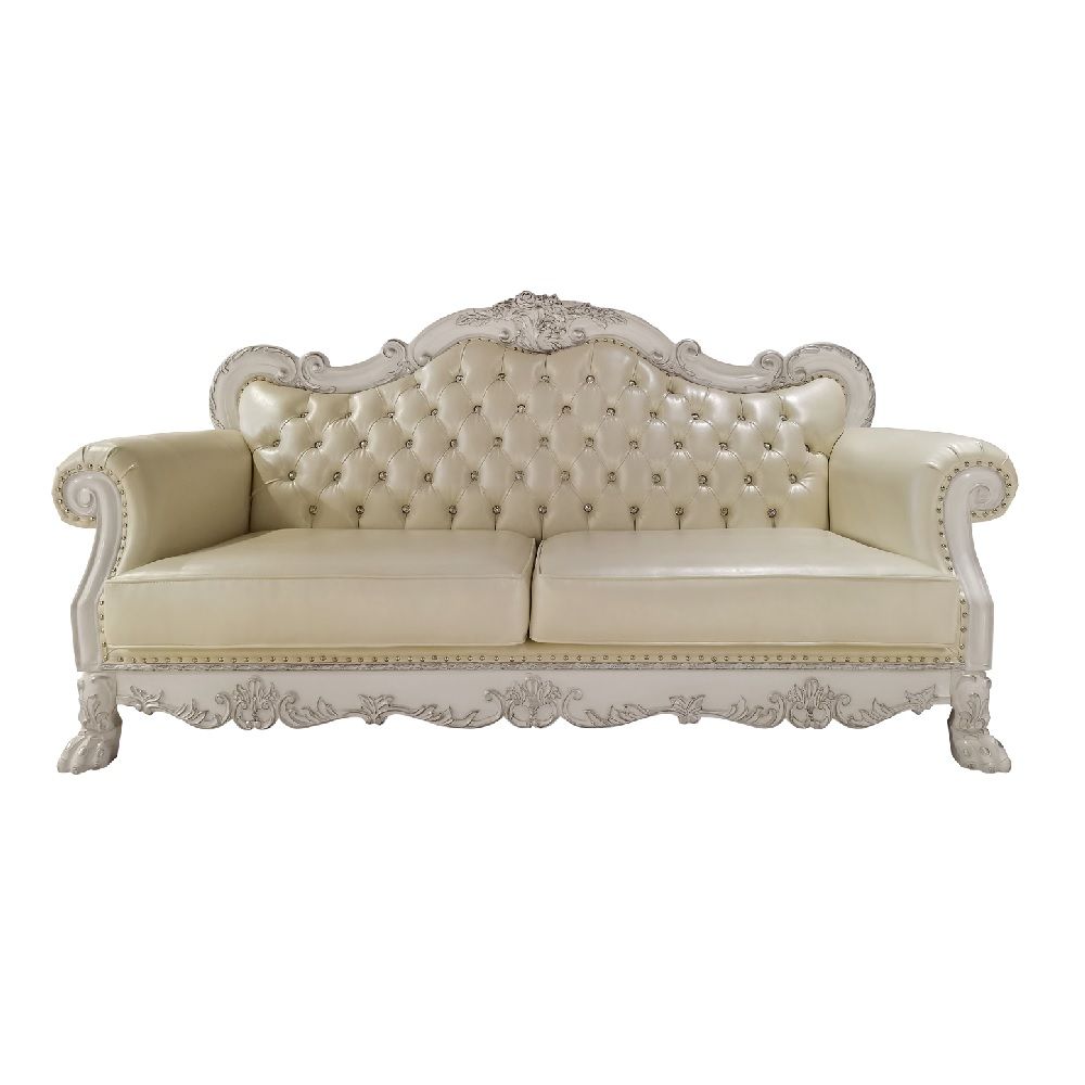 Dresden - Sofa With 4 Pillows - Synthetic Leather & Bone White - Urban Living Furniture (Los Angeles, CA)