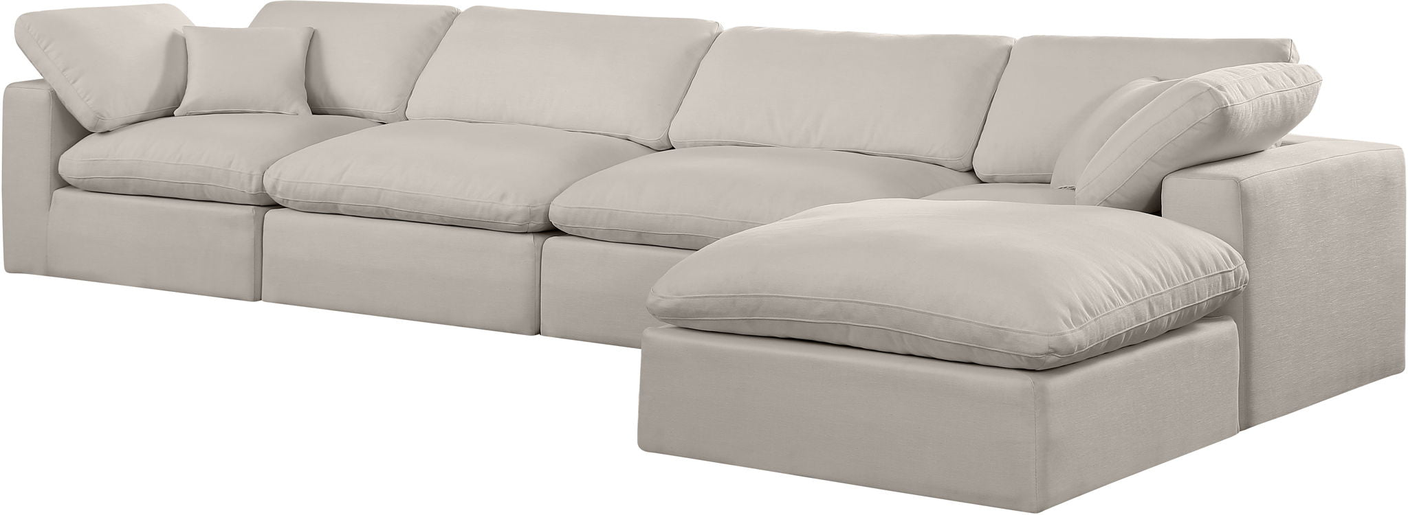 Comfy - 5 Piece Linen Modular Sectional With Chaise - Urban Living Furniture (Los Angeles, CA)