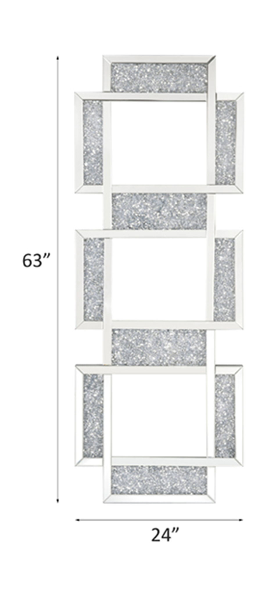 Noralie - 63" Accent Mirror - Mirrored & Faux Diamonds - Urban Living Furniture (Los Angeles, CA)