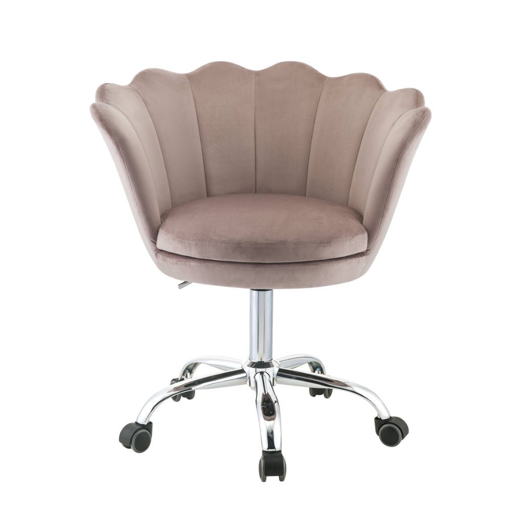 Micco - Office Chair - Rose Quartz Velvet & Chrome - Urban Living Furniture (Los Angeles, CA)