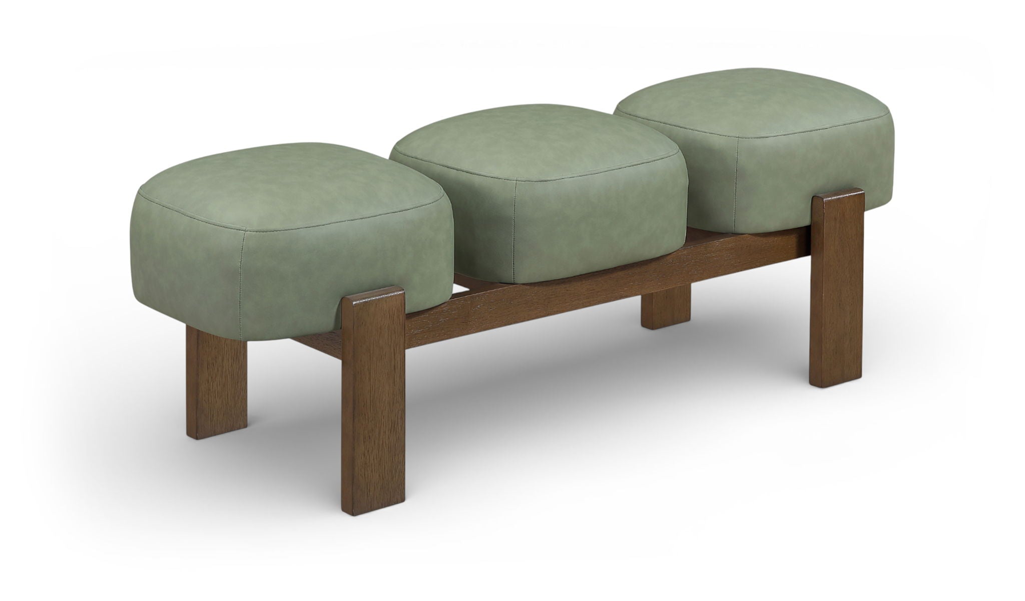 Woodcrest - Vegan Leather Upholstered Bench - Painted Brown Walnut Base - Urban Living Furniture (Los Angeles, CA)