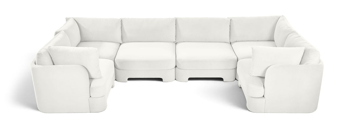 Hammond - Velvet Performance Fabric Upholstered 6 Piece U-Shaped Sectional - Urban Living Furniture (Los Angeles, CA)