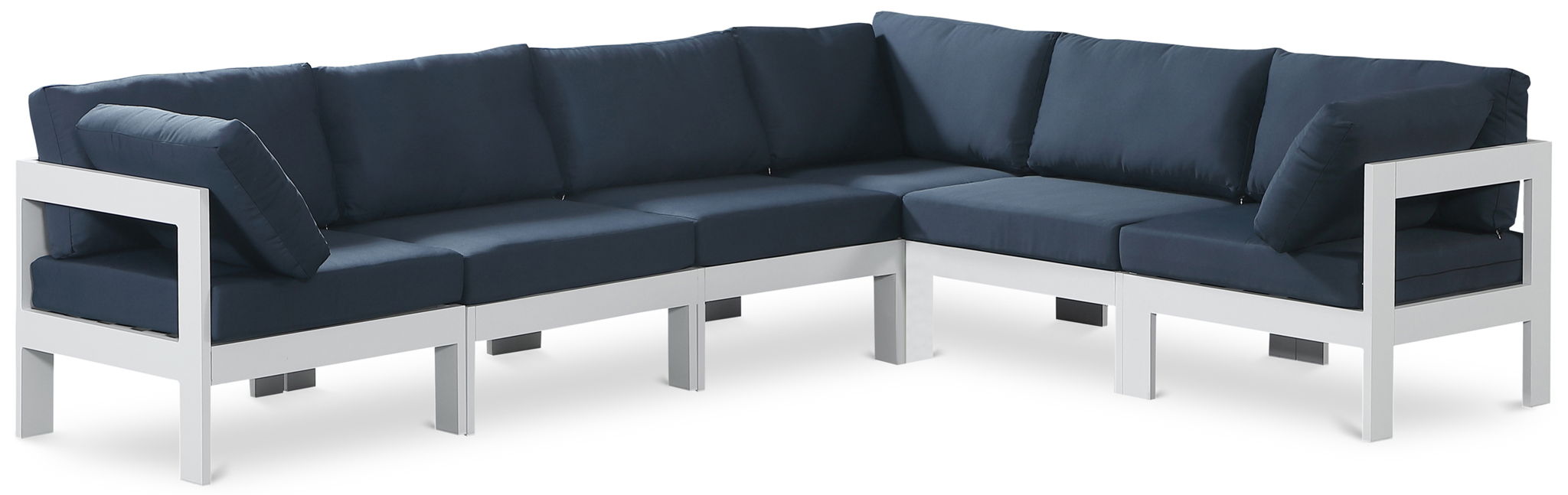 Nizuc - Outdoor Patio 6 Piece Modular Sectional With White Frame - Urban Living Furniture (Los Angeles, CA)