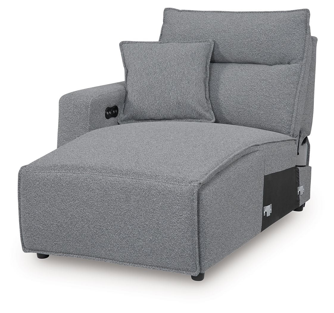ModMax II - Salt And Pepper - LAF Press Back Power Chaise - Urban Living Furniture (Los Angeles, CA)