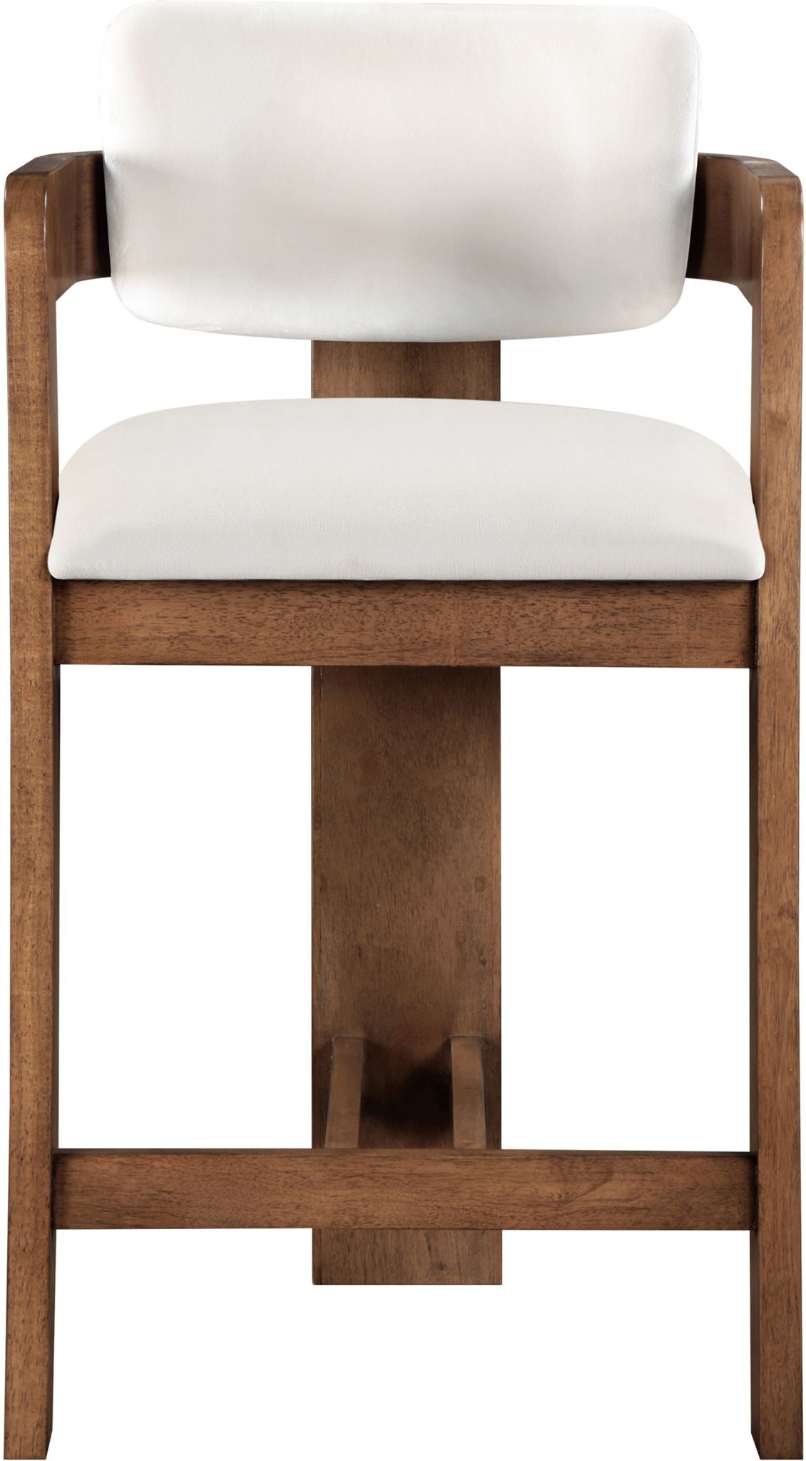 Sacha - Velvet Stool With Brown Base - Urban Living Furniture (Los Angeles, CA)