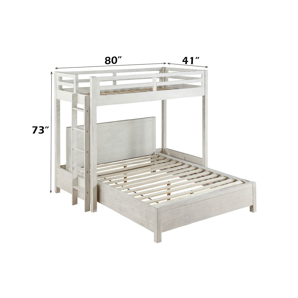 Celerina - Twin Loft Bed - Weathered White - Urban Living Furniture (Los Angeles, CA)
