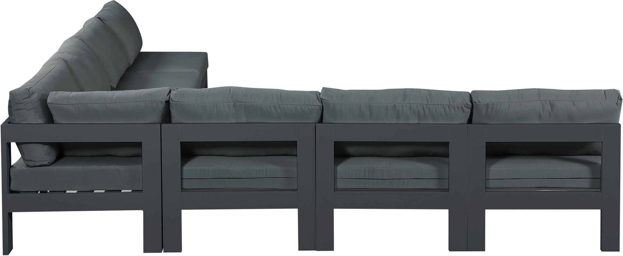 Nizuc - Outdoor Patio 7 Piece Modular Sectional With Gray Frame - Urban Living Furniture (Los Angeles, CA)
