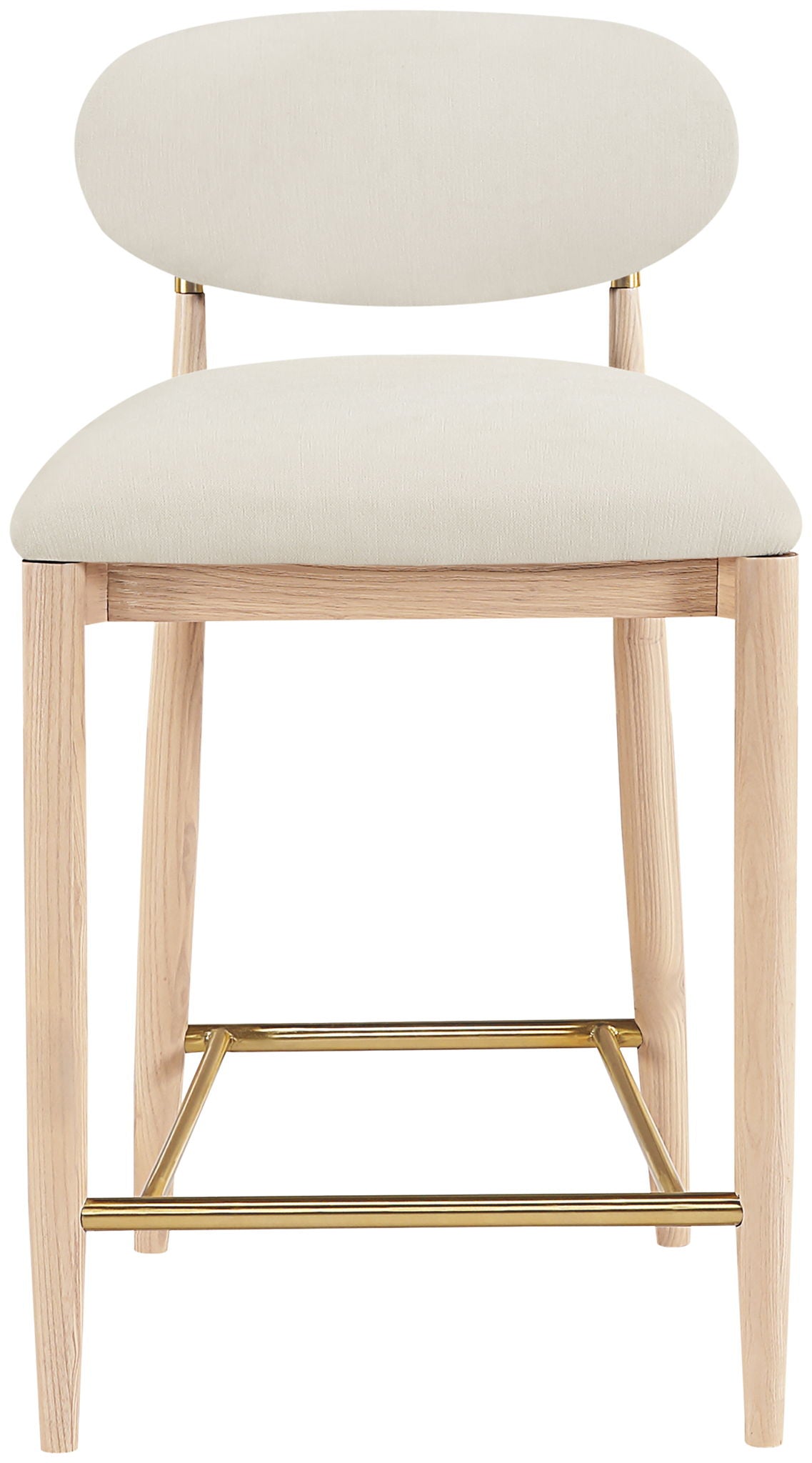 Riccio - Fabric Stool - Natural Frame - Urban Living Furniture (Los Angeles, CA)