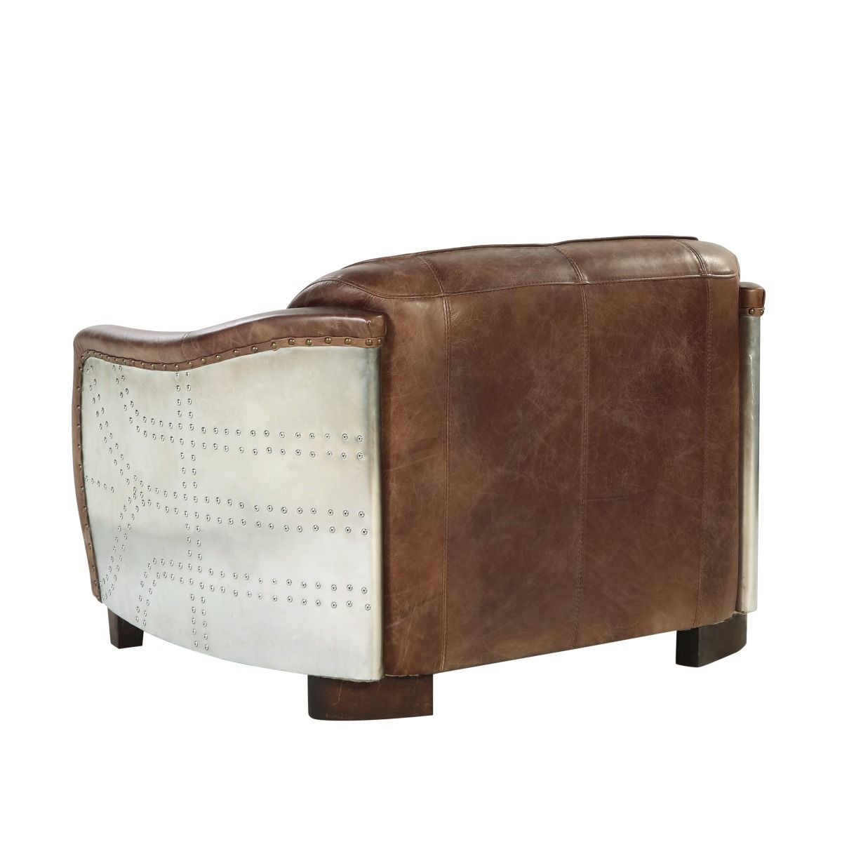 Brancaster - Loveseat - Retro Brown Top Grain Leather & Aluminum - Urban Living Furniture (Los Angeles, CA)
