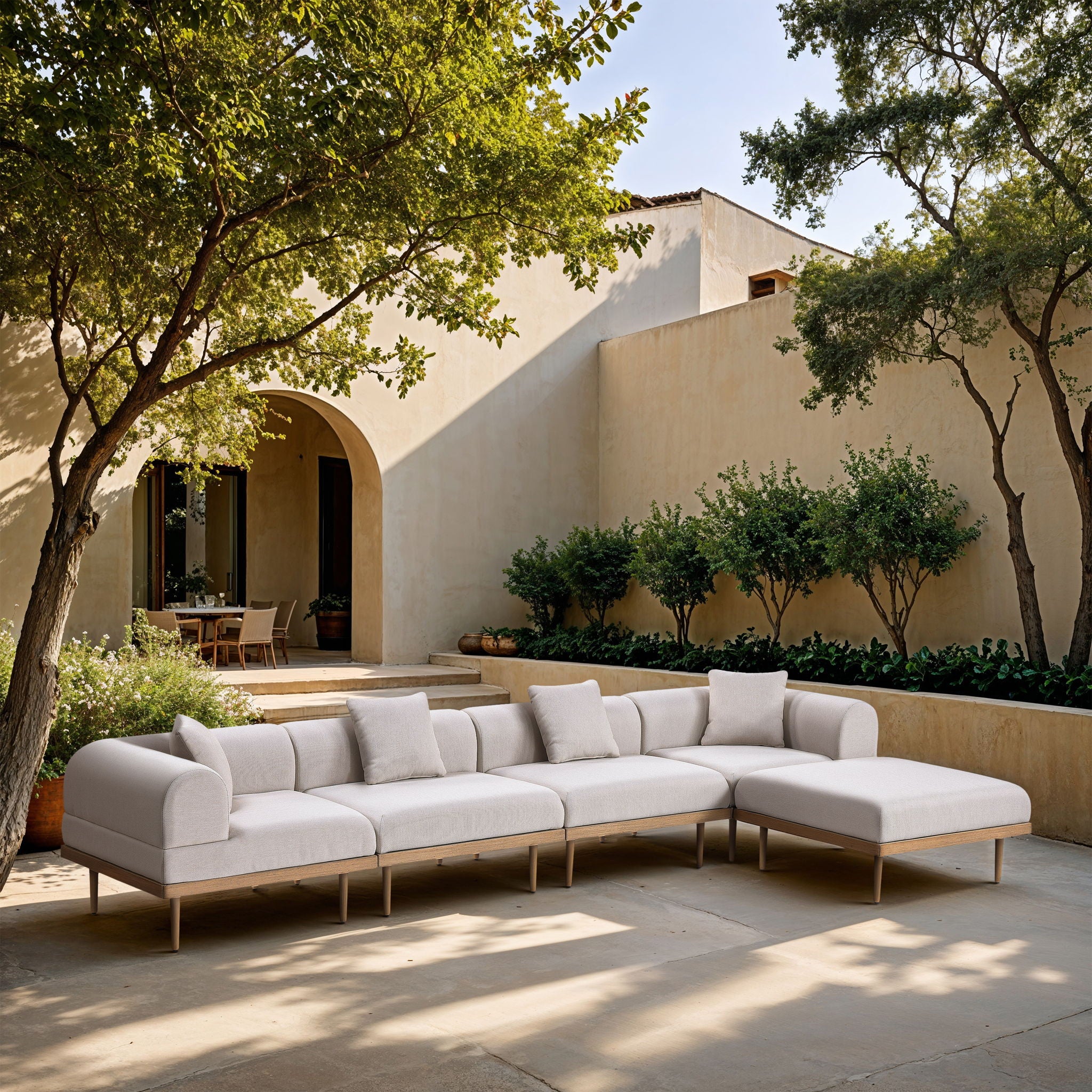 Laguna - 5 Piece 106.5" Upholstered Outdoor Patio Modular Sectional - Urban Living Furniture (Los Angeles, CA)