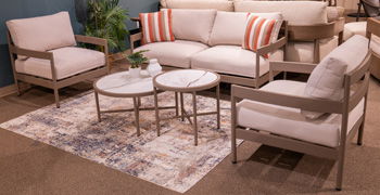 Bluff Trail - Beige - Loveseat, Lounge Chairs, Tables Set (Set of 5) - Urban Living Furniture (Los Angeles, CA)