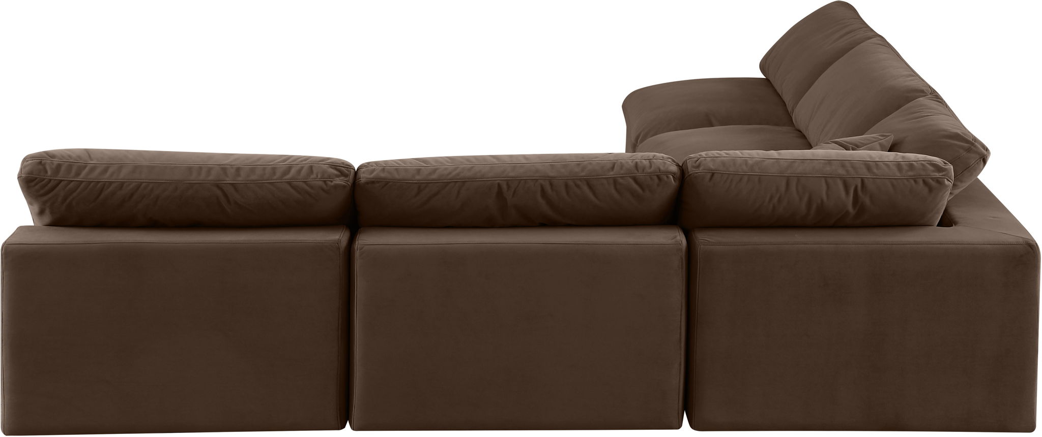 Comfy - 5 Piece Velvet Modular Corner Armless Sectional - Urban Living Furniture (Los Angeles, CA)