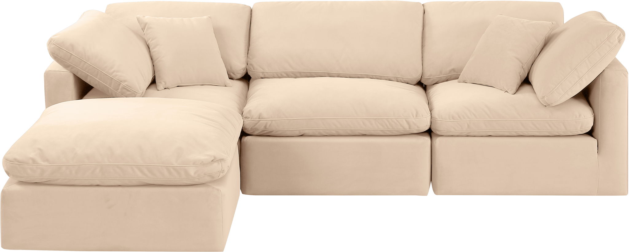 Indulge - Velvet 4 Piece Modular Sectional With Chaise - Urban Living Furniture (Los Angeles, CA)