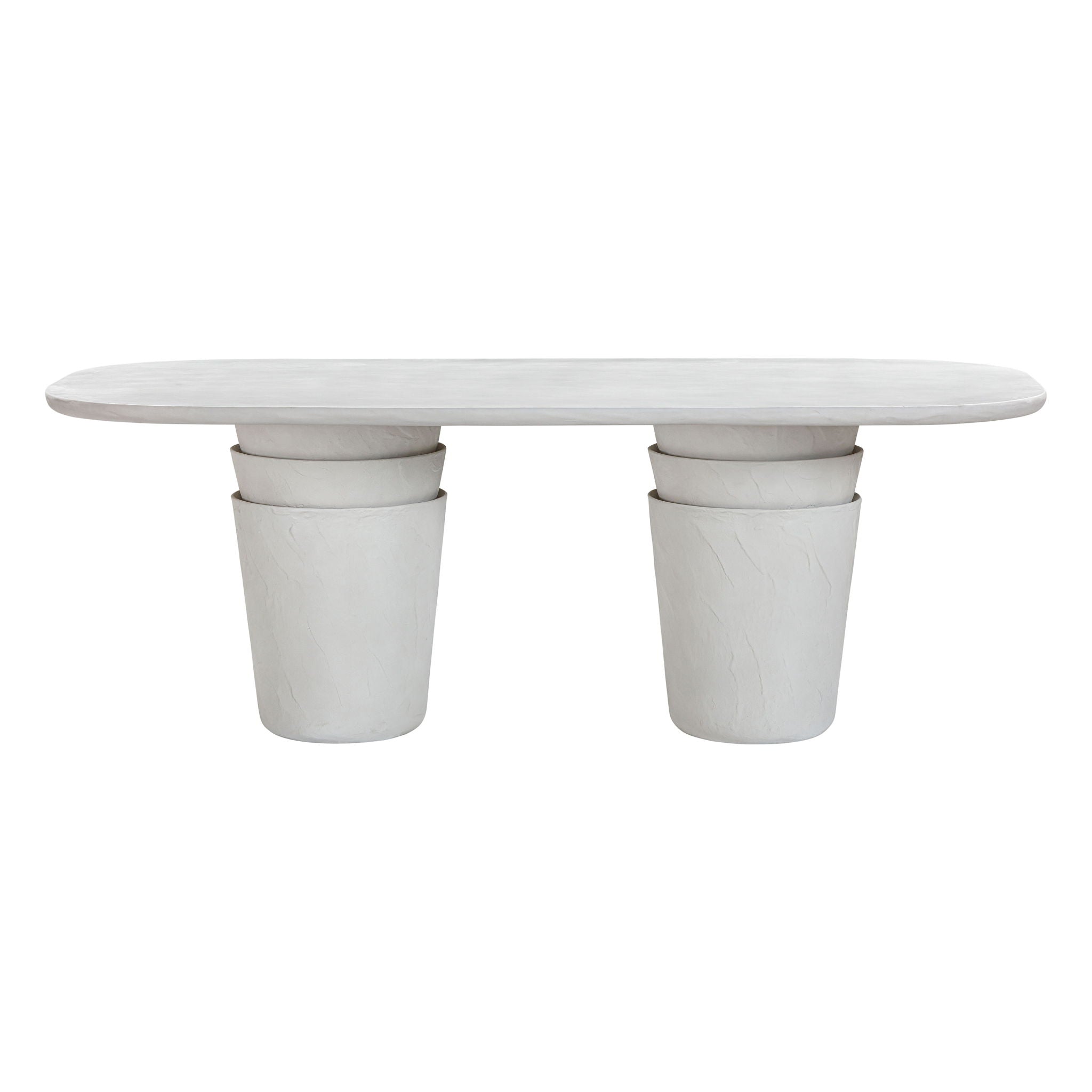 Margot - Faux Plaster Indoor / Outdoor Concrete Dining Table - Light Gray - Urban Living Furniture (Los Angeles, CA)