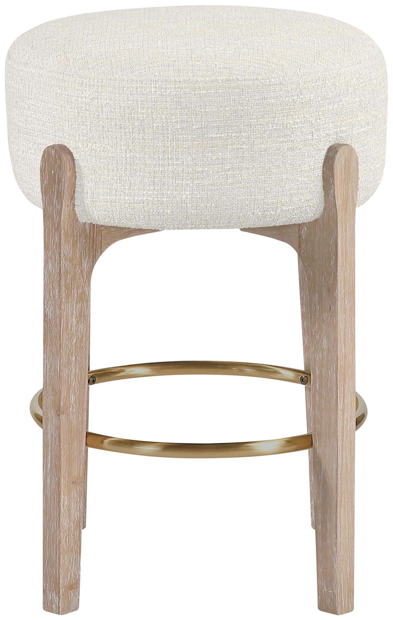 Torino - Backless Counter Stool With Brushed Natural Base (Set of 2)