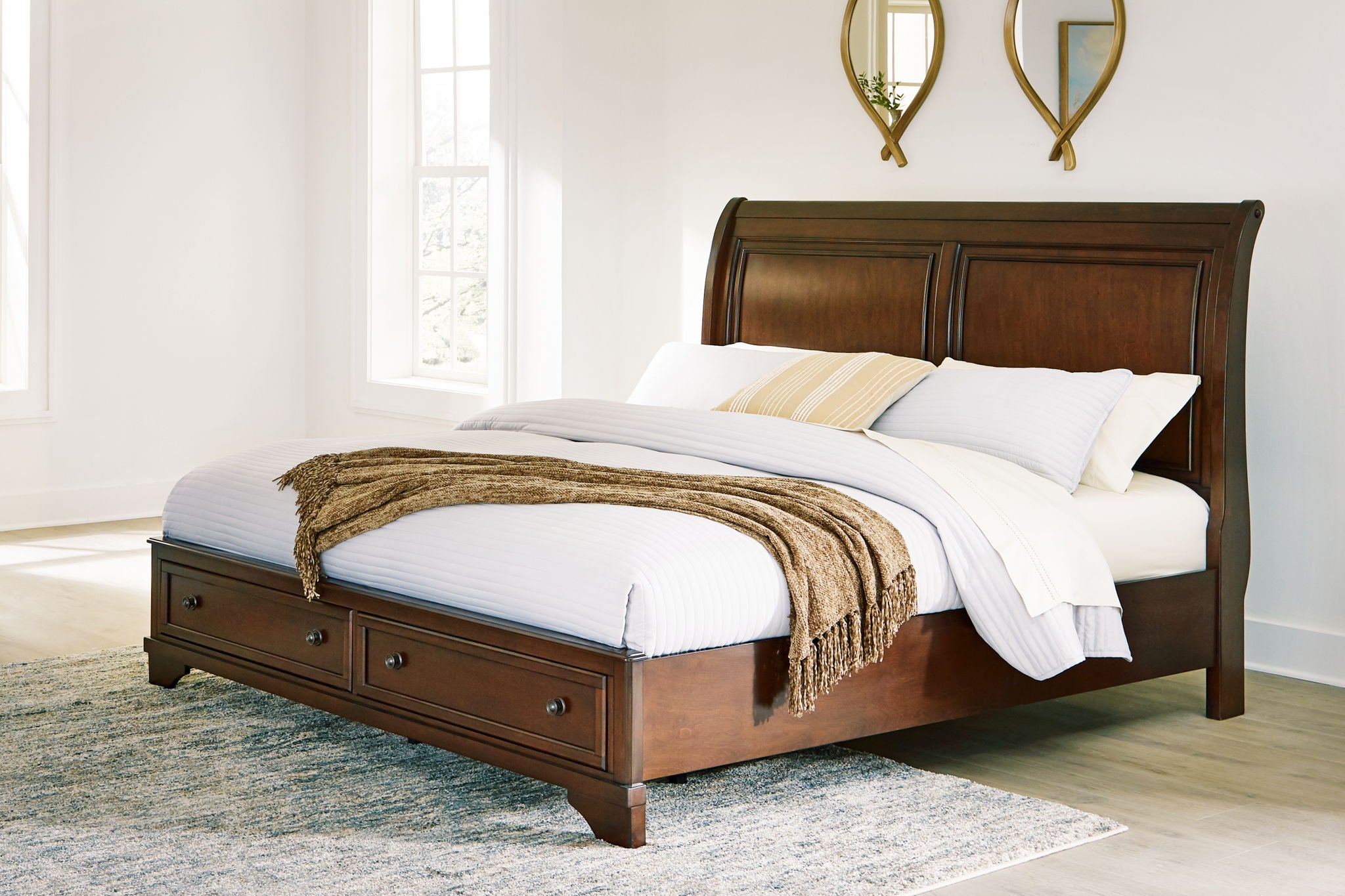 Trellington - Brown - King Sleigh Storage Bed - Urban Living Furniture (Los Angeles, CA)