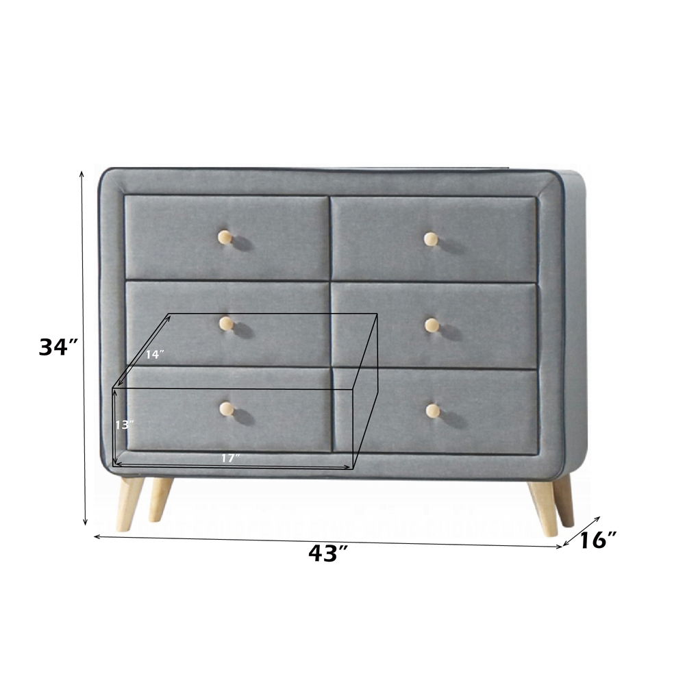 Valda - Dresser - Light Gray Fabric - Urban Living Furniture (Los Angeles, CA)