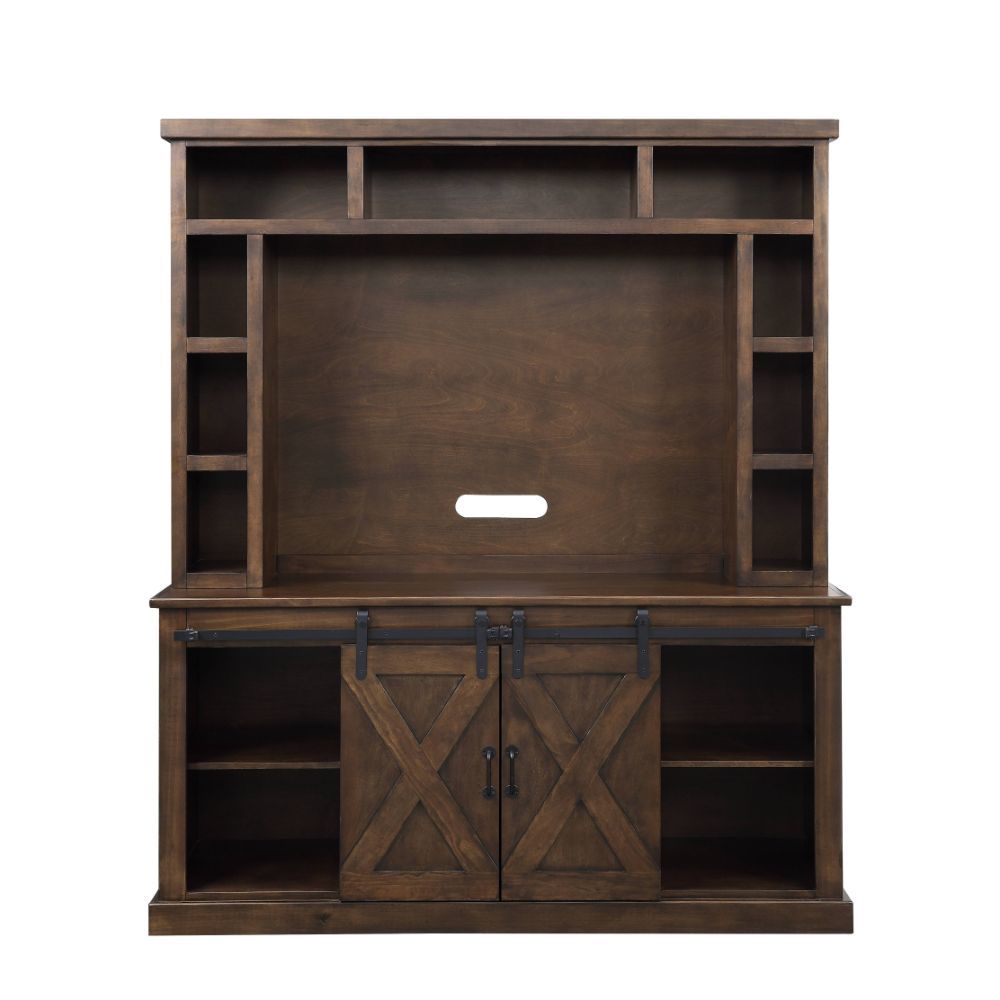 Aksel - Entertainment Center (Include 91617Fir) - Walnut - Urban Living Furniture (Los Angeles, CA)