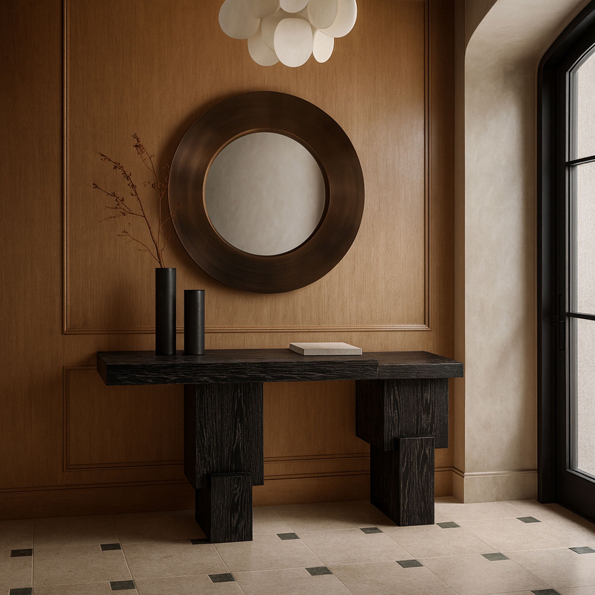 Anzio - Oak Veneer And Solid Wood Console Table - Urban Living Furniture (Los Angeles, CA)
