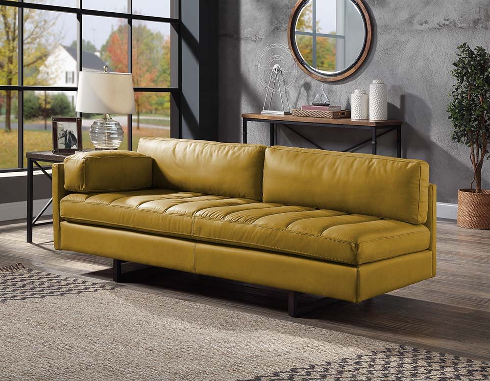 Radia - Sofa With Pillow - Turmeric Top Grain Leather - Urban Living Furniture (Los Angeles, CA)
