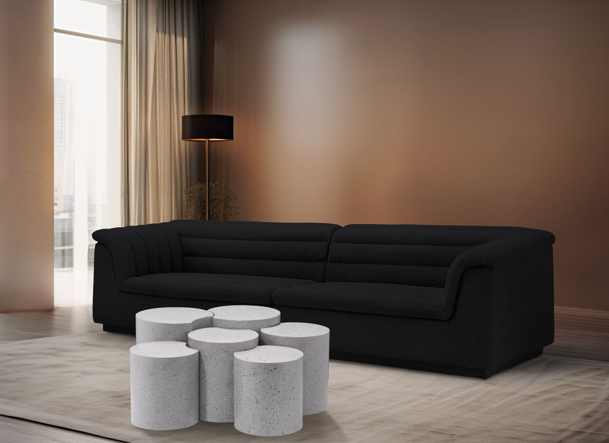 Dimple - 20" 6 Piece Modular Coffee Table - Terazzo Finish - Urban Living Furniture (Los Angeles, CA)