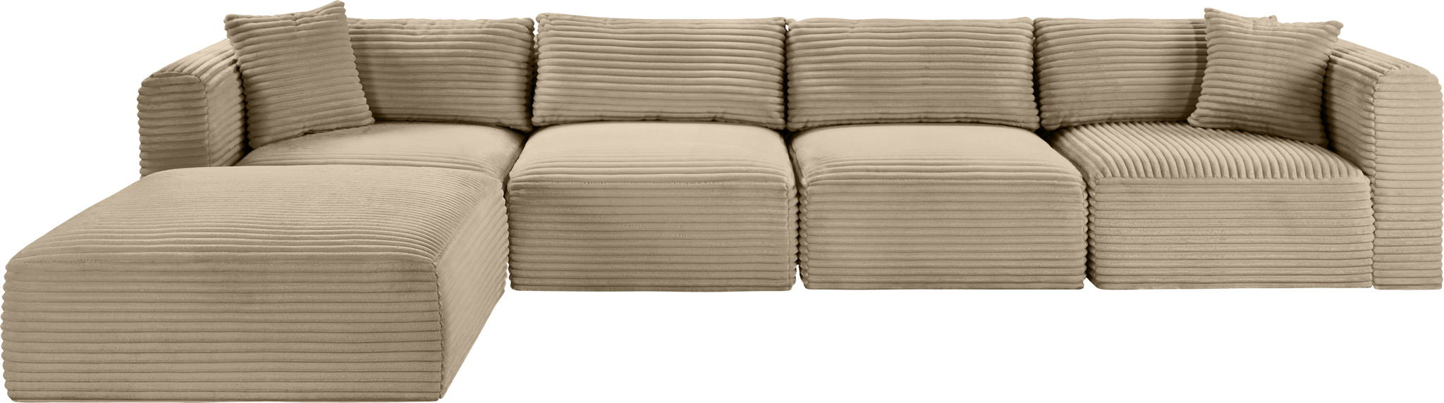 Shaggy - Fabric 5 Piece Modular Sectional With Ottoman - Urban Living Furniture (Los Angeles, CA)