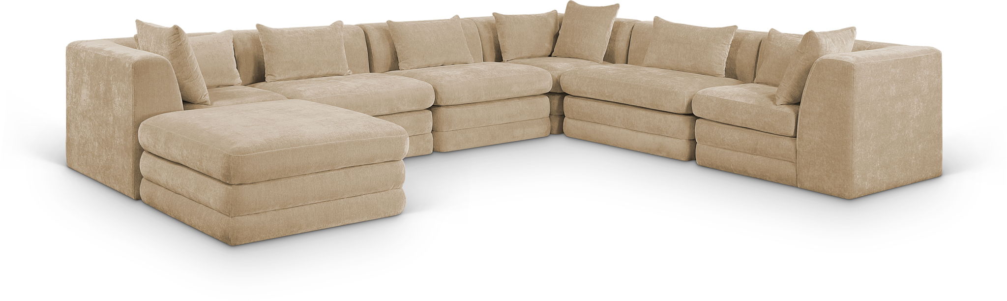 Stellar - 7 Piece Chenille Fabric Upholstered Modular Sectional - Urban Living Furniture (Los Angeles, CA)