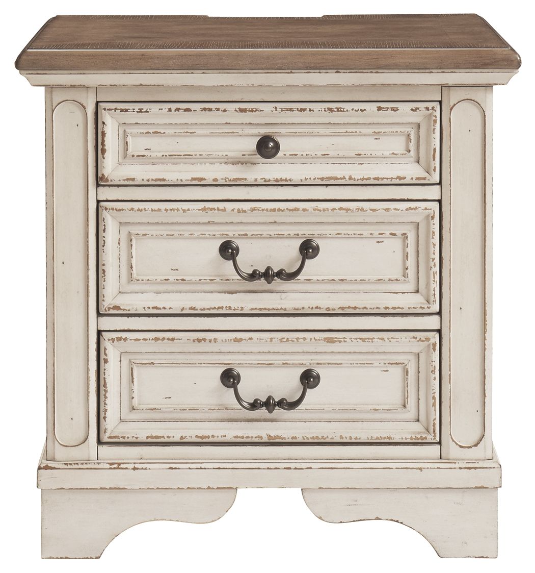 Realyn - White / Brown / Beige - Three Drawer Night Stand - Urban Living Furniture (Los Angeles, CA)