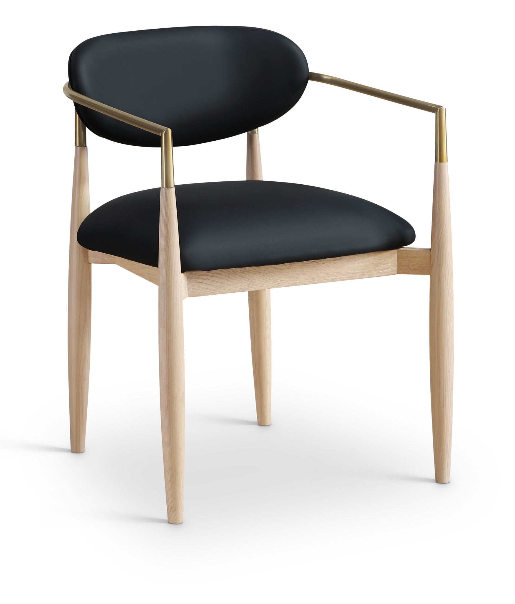 Riccio - Dining Arm Chair (Set of 2) - Natural And Gold Frame - Urban Living Furniture (Los Angeles, CA)