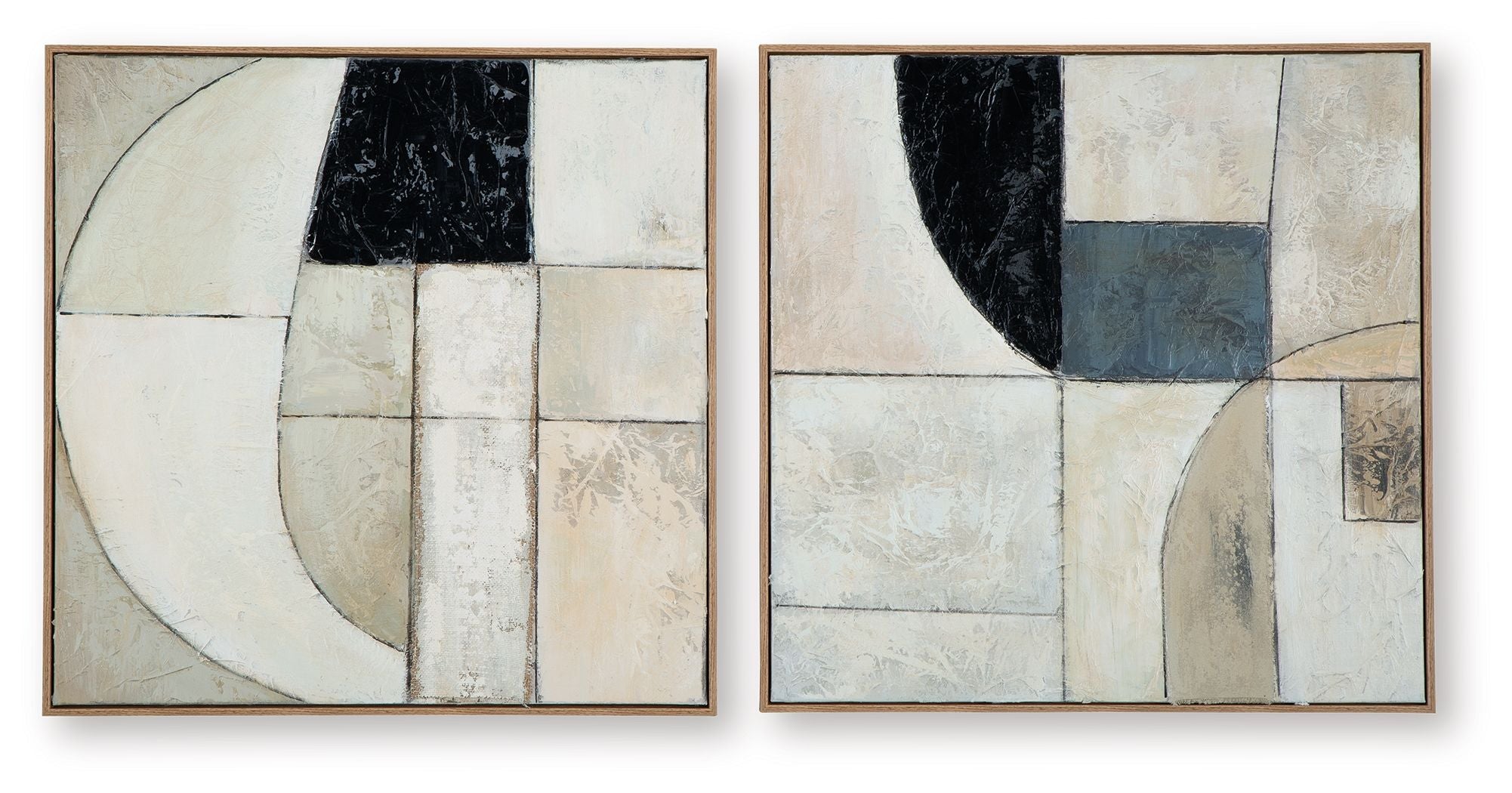 Bexlen - Tan / Taupe / Black - Wall Art Set (Set of 2) - Urban Living Furniture (Los Angeles, CA)