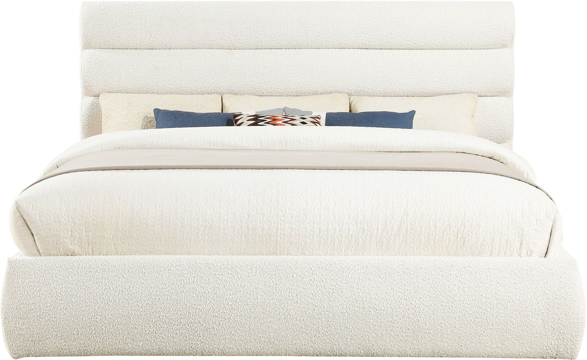 Adam - Boucle Fabric Bed With 52" Headboard